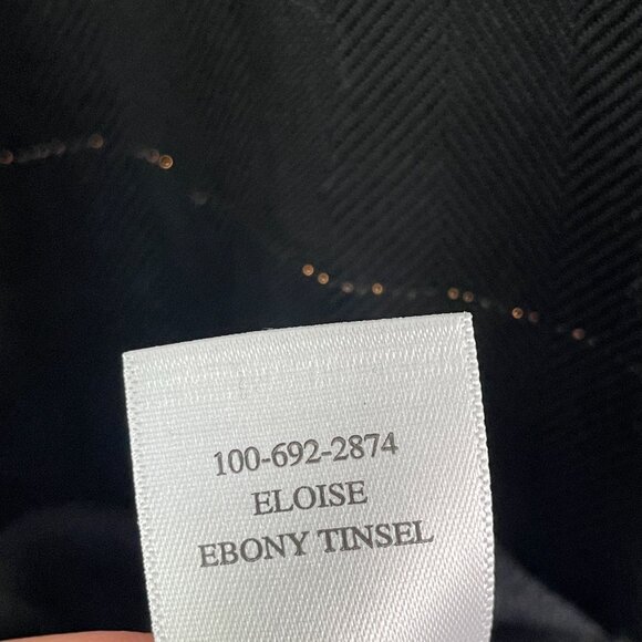 Rails Womens Small Eloise Ebony Tinsel Black Button Up Blouse Long Sleeve Shirt - Picture 6 of 11